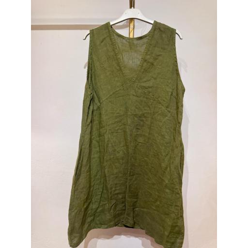 VESTIDO LINO CORTO VERDE [0]