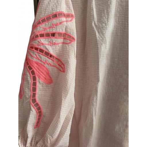 CAMISA CUADROS ROSA BORDADO PALMERA [1]