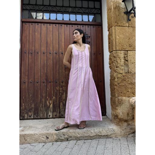 VESTIDO FLUIDO ROSA