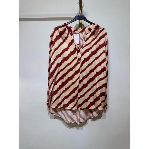 BLUSA RAYAS MARRÓN BEIGE [0]