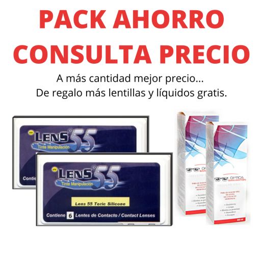 Caja de lentes de contacto Lens 55 UV Con astigmatismo [1]