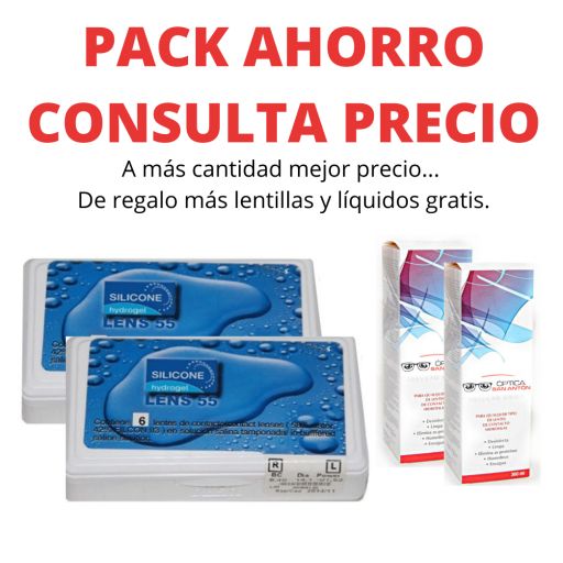 Caja de lentes de contacto Lens 55 silicone Sin astigmatismo [1]