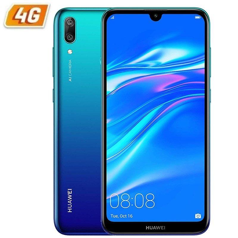 SMARTPHONE MÓVIL HUAWEI Y7 2019 AURORA BLUE - 6.26'/15.9CM - CÁMARA 8MP/(13+2MP) - OC 1.8GHZ - 32GB - 3GB RAM - DUAL SIM - ANDROID 8.1 - 4G - BAT3900M