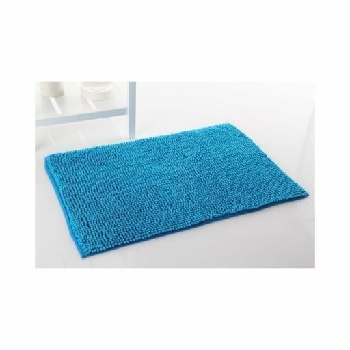 Alfombra de baño antideslizante alta absorción. Azul