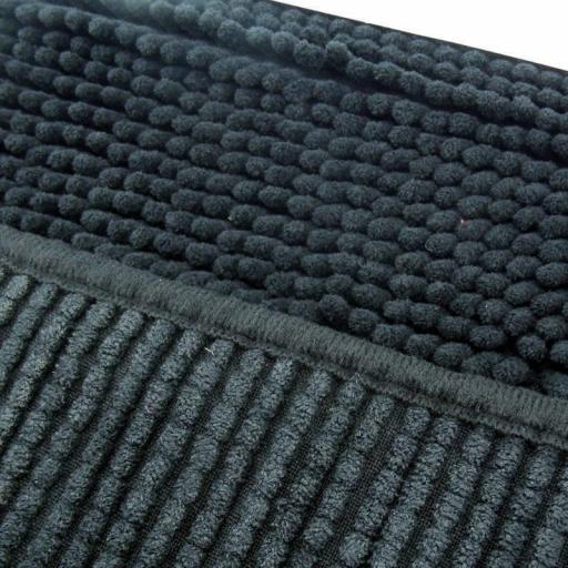 Alfombra de baño antideslizante alta absorción. Negro [1]
