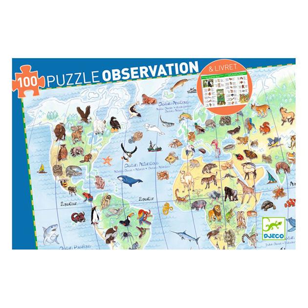 Puzzle observación: Los animales del mundo 