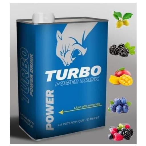 TURBO Power Drink Licor Chupitos Novedoso, Joven y Refrescante - LATA 1L [0]