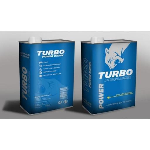 TURBO Power Drink Licor Chupitos Novedoso, Joven y Refrescante - LATA 1L
