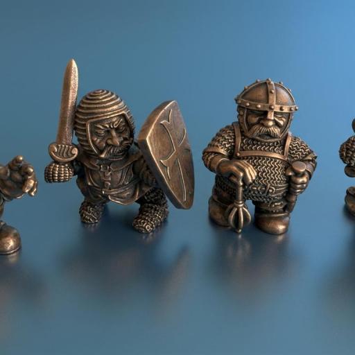 JUEGO DE 4 GUERREROS