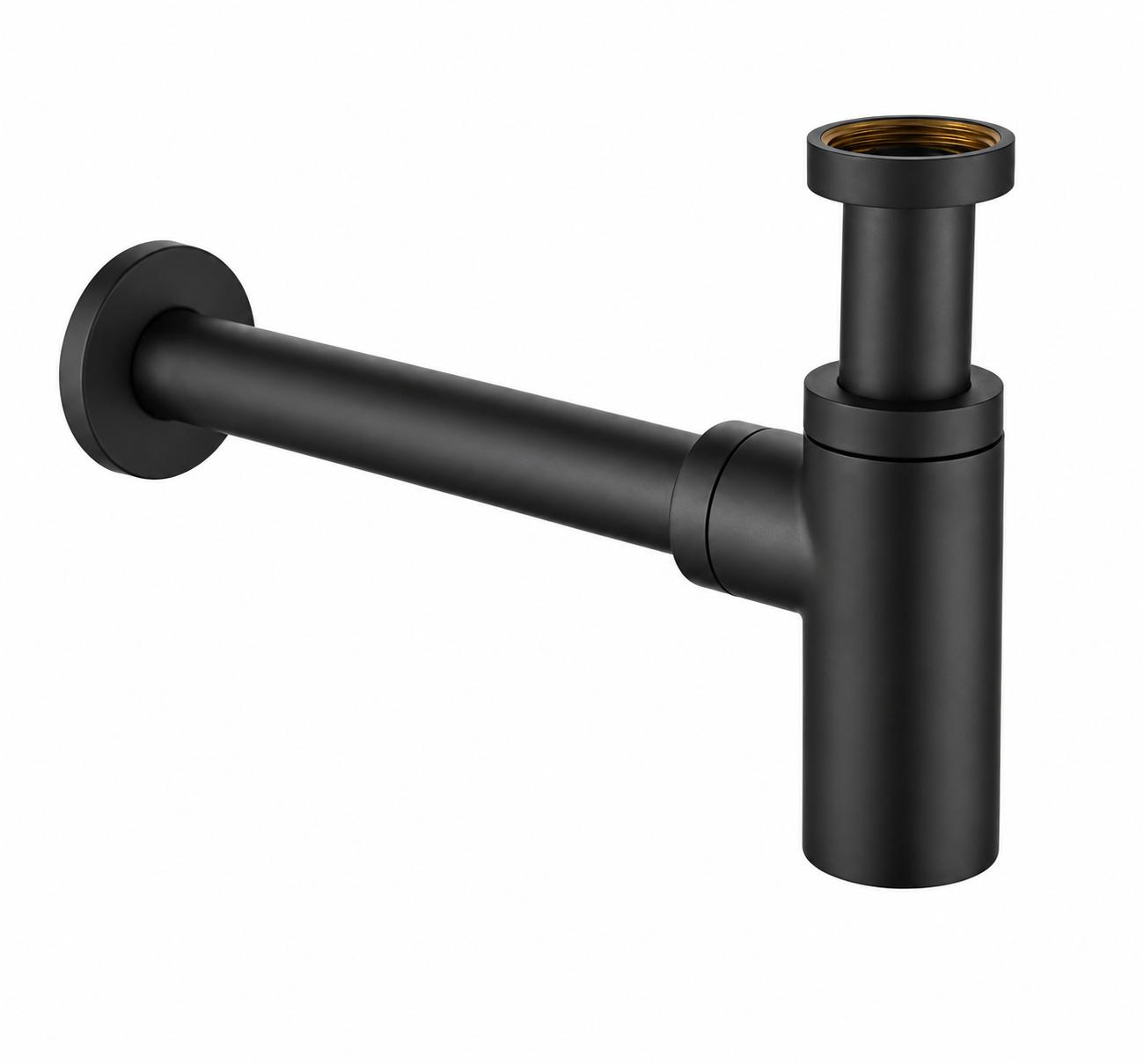 038530370 Sifón Lavabo Negro Mate