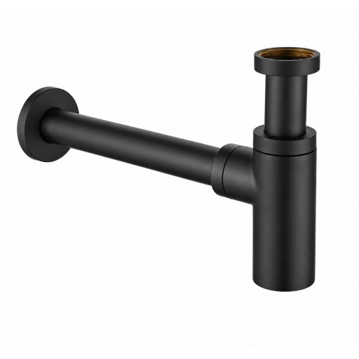038530370 Sifón Lavabo Negro Mate