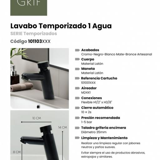 101103370 Lavabo Temporizado 1 Agua [5]