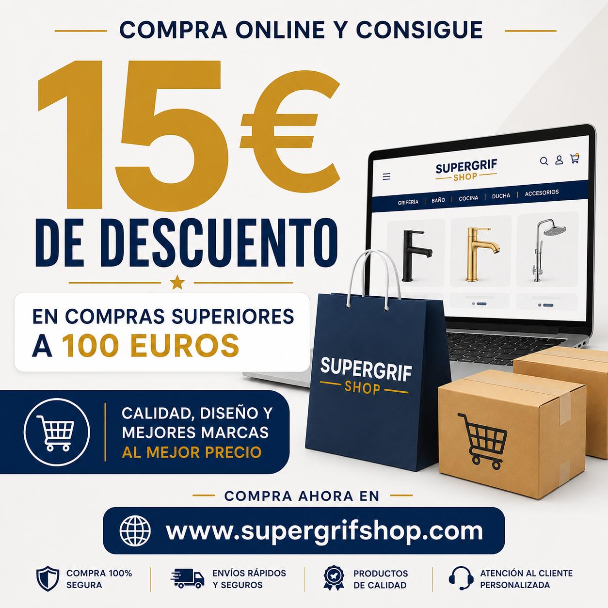 15 EUROS DE DESCUENTO EN SU PROXIMA COMPRA