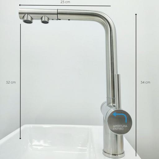403689INOX Monomando Cocina  Osmosis  Extraible Inox [2]