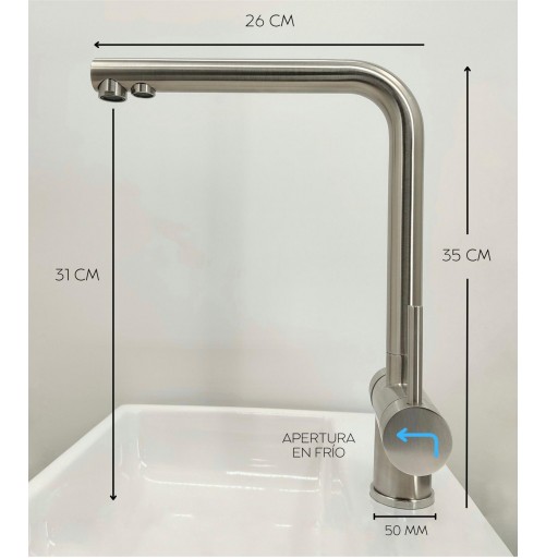 403669INOXL Monomando Cocina Osmosis Inox [4]