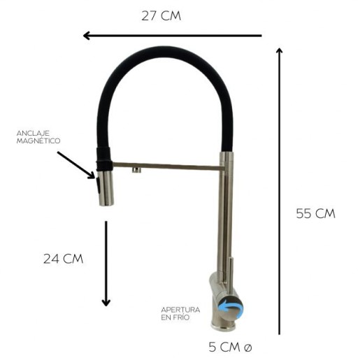 403679INOX Monomando Cocina  Osmosis Extraíble  [4]