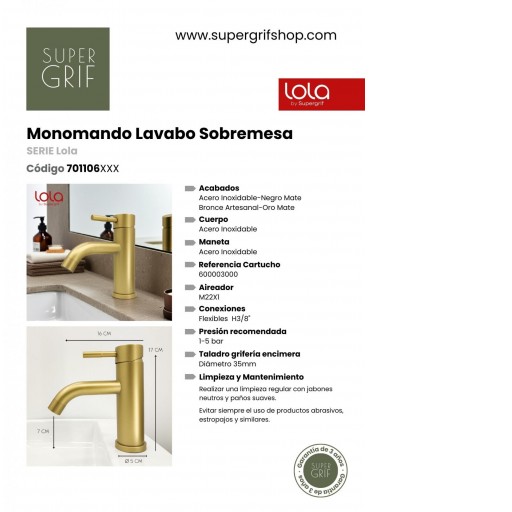 701106244 Monomando Lavabo Lola  [5]