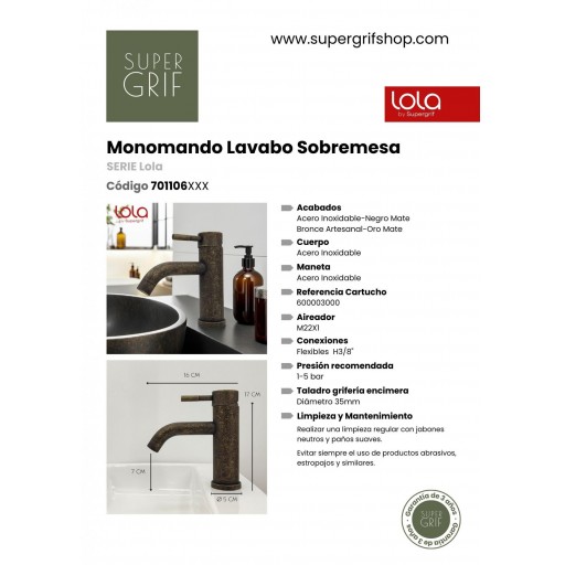 701106290 Monomando Lavabo Lola  [5]