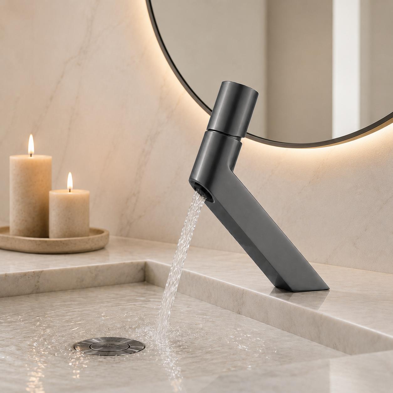 504106811 Grifo Monomando Lavabo Gun Metal B-GRIF F1