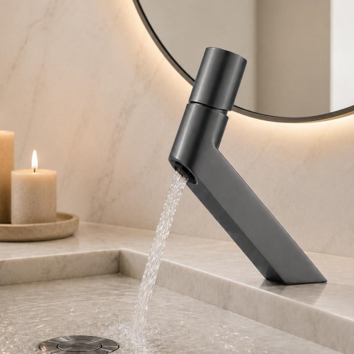 504106811 Grifo Monomando Lavabo Gun Metal B-GRIF F1