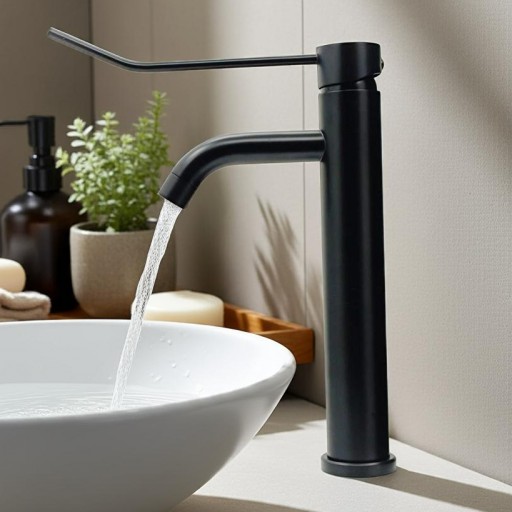 501108370 Grifo Lavabo Alto PMR Negro Mate