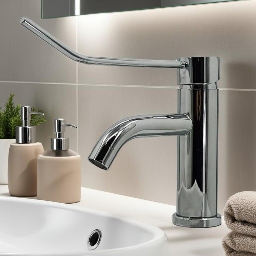 501106110 Grifo Monomando Gerontológico de Lavabo Cromado – Palanca Larga PMR [0]