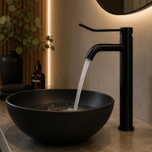 501108370 Grifo Lavabo Alto PMR Negro Mate [1]