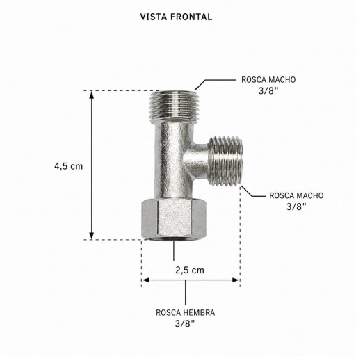 870018100 T 3/8" derivadora de agua – 2 salidas para grifo de ósmosis y agua filtrada  [2]