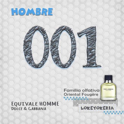 001 Perfume Equivalencia Hombre | Aromática Fougère (Inspiración Dolce&Gabbana, Pour Homme)