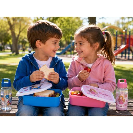 Fiambrera infantil personalizada para merienda | Azul o rosa [0]