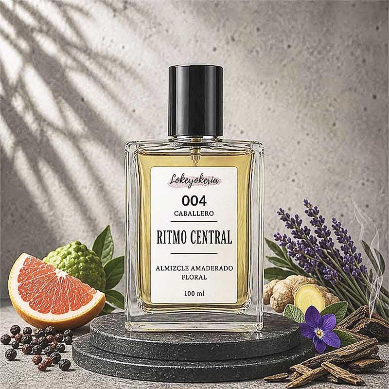 004 RITMO CENTRAL - Perfume Equivalencia Hombre | Almizcle Amaderado Floral