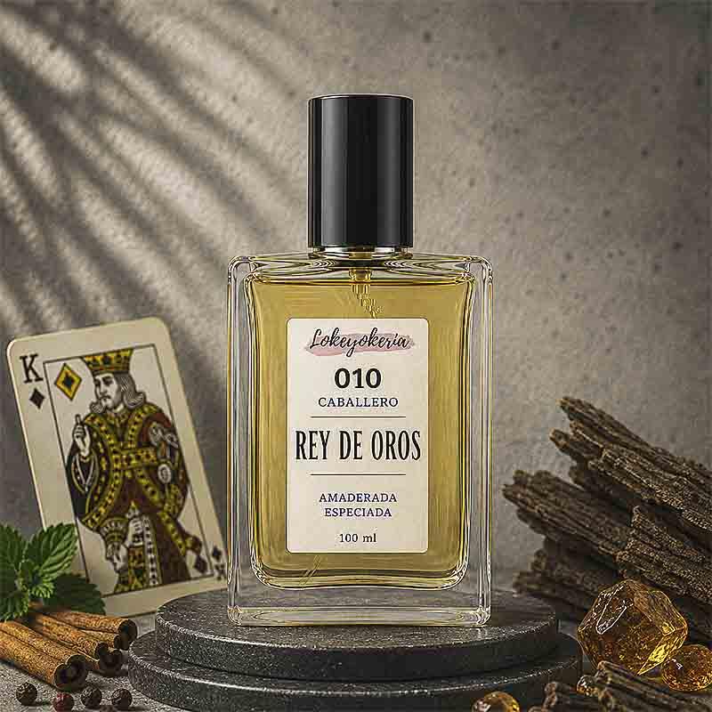 010 REY DE OROS Perfume Equivalencia Hombre | Amaderado Especiado