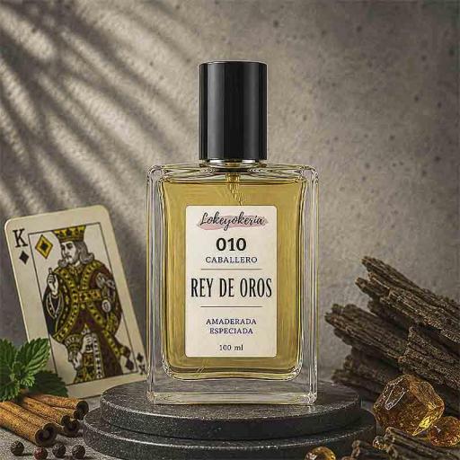 010 REY DE OROS Perfume Equivalencia Hombre | Amaderado Especiado
