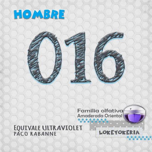 016 Perfume Equivalencia Hombre | Oriental Amaderada (Inspiración Paco Rabanne, Ultraviolet)