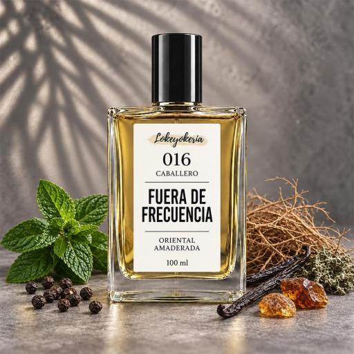 016 FUERA DE FRECUENCIA de Lokeyokeria, frasco de 100 ml con etiqueta de caballero, menta, vetiver, vainilla y pimienta [0]