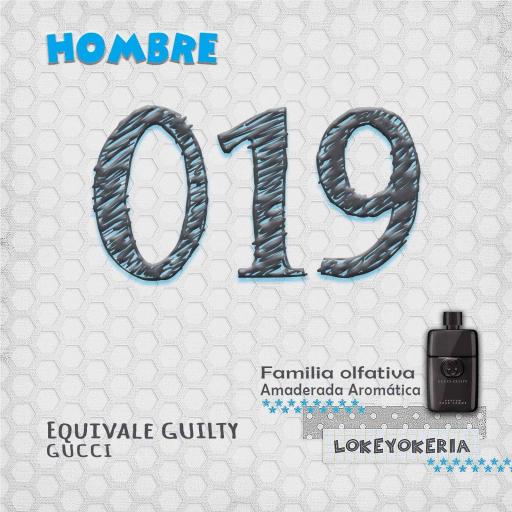 019 Perfume Equivalencia Hombre | Amaderada Aromática (Inspiración Gucci, Guilty Pour Homme)