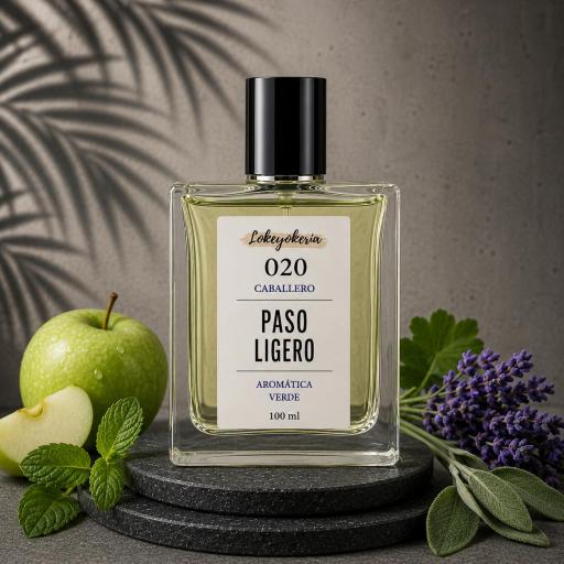 020 PASO LIGERO de Lokeyokeria, frasco de 100 ml con manzana verde, menta, lavanda y salvia [0]
