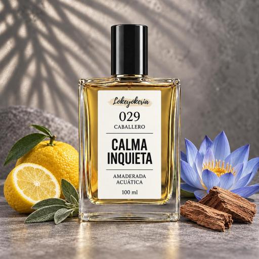029 CALMA INQUIETA de Lokeyokeria, frasco de 100 ml con yuzu, loto azul y madera [0]