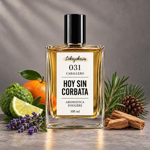 031 HOY SIN CORBATA de Lokeyokeria, frasco ALICE de 100 ml con bergamota, mandarina, lavanda y romero [0]