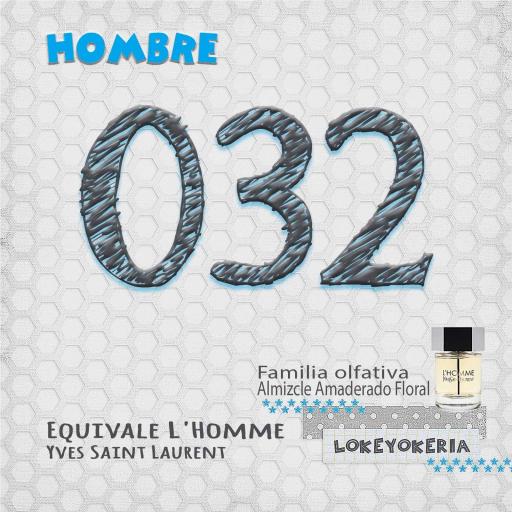 032 Perfume Equivalencia Hombre | Almizcle Amaderado Floral (Inspiración Yves Saint Laurent, L’Homme)
