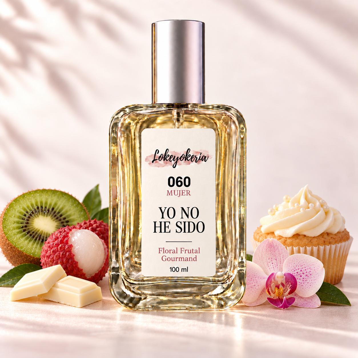 060 YO NO HE SIDO, perfume de equivalencia mujer Floral Frutal Gourmand de Lokeyokeria, 100 ml