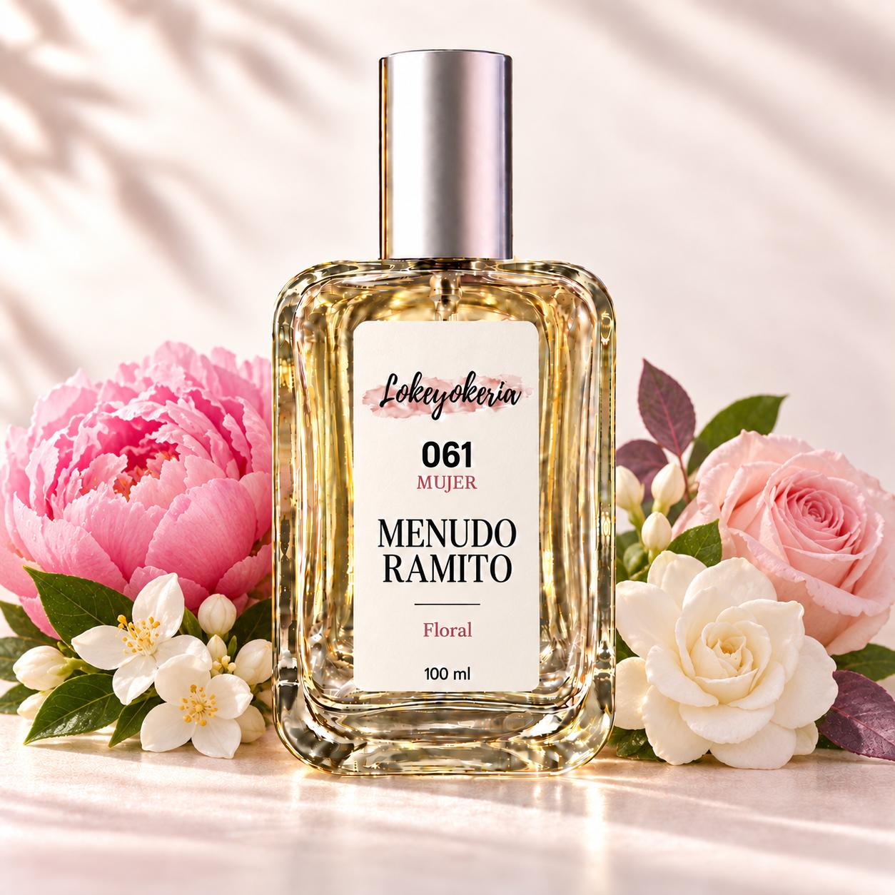 061 MENUDO RAMITO de Lokeyokeria, perfume de equivalencia floral para mujer, frasco de 100 ml