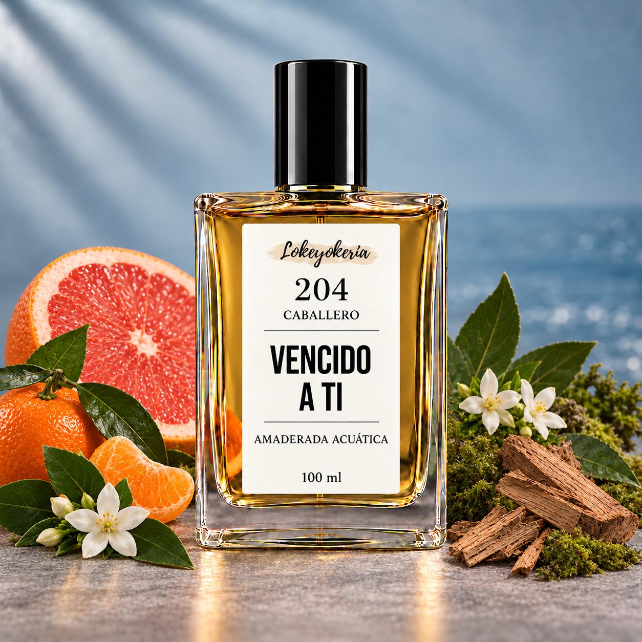 204 VENCIDO A TI, perfume de equivalencia para hombre, frasco ALICE de 100 ml