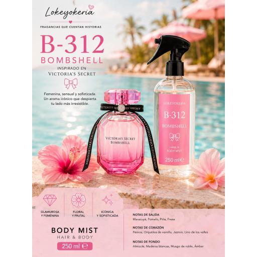 B312 Body Mist Mujer 250 ml | Floral Frutal (Inspiración Victoria’s Secret, Bombshell) [3]