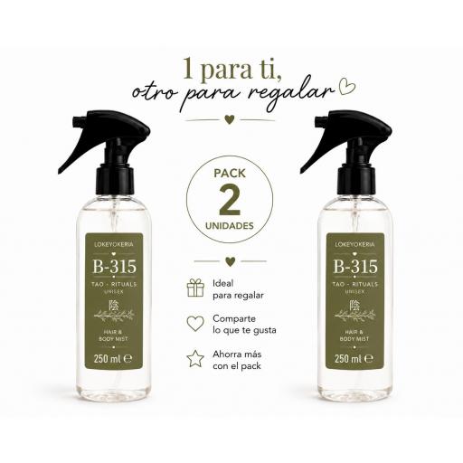 Body Mist B315 Unisex 250 ml (Inspiración Tao de Rituals) [2]
