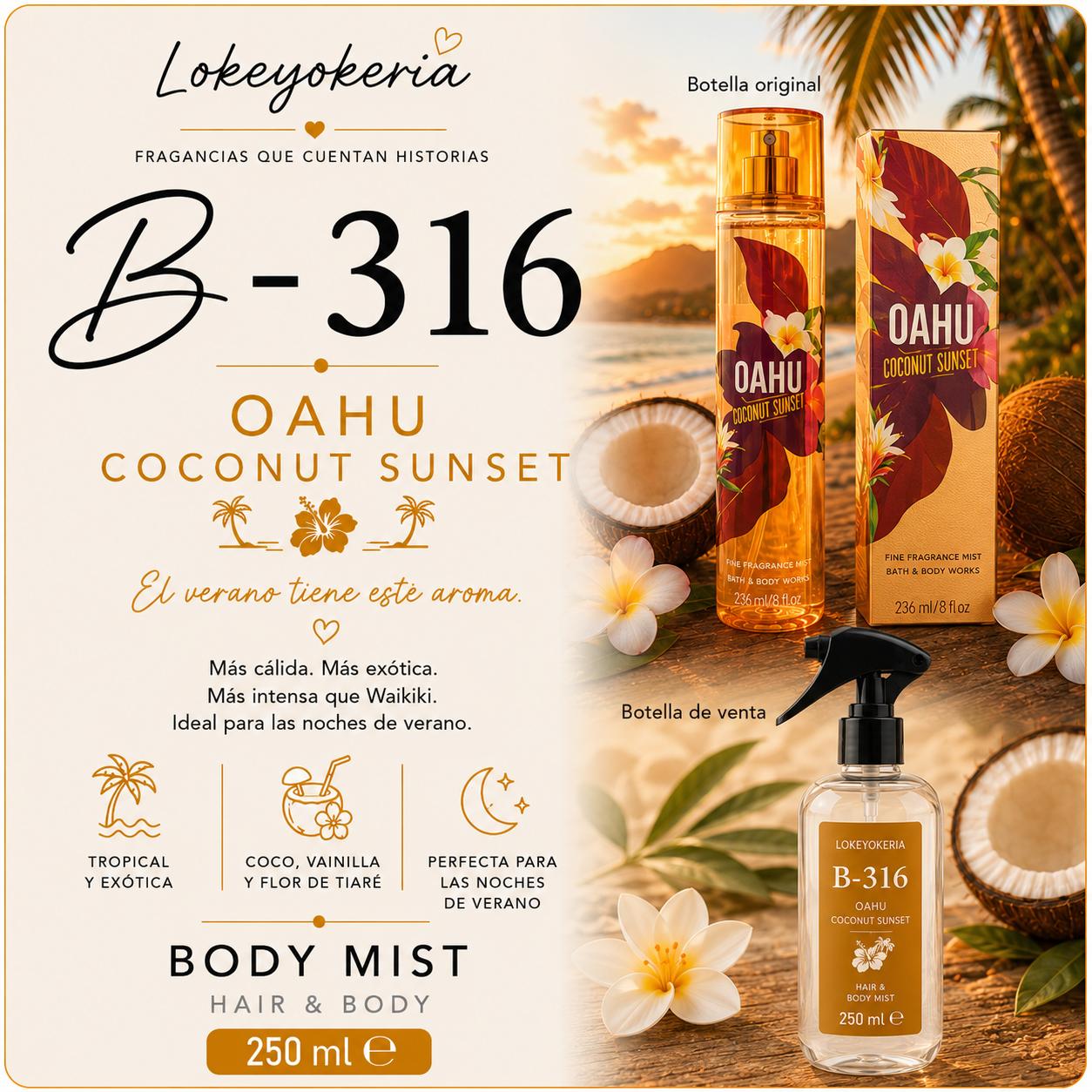 Body Mist B315 Mujer 250 ml (Inspiración Bath & Body Works)