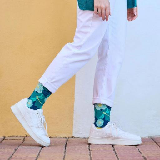 Calcetines divertidos de algodón “sin costuras” LIBÉLULA [3]