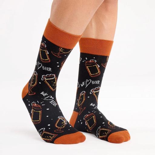 Calcetines divertidos de algodón “sin costuras” CERVEZA | Kylie Crazy [4]