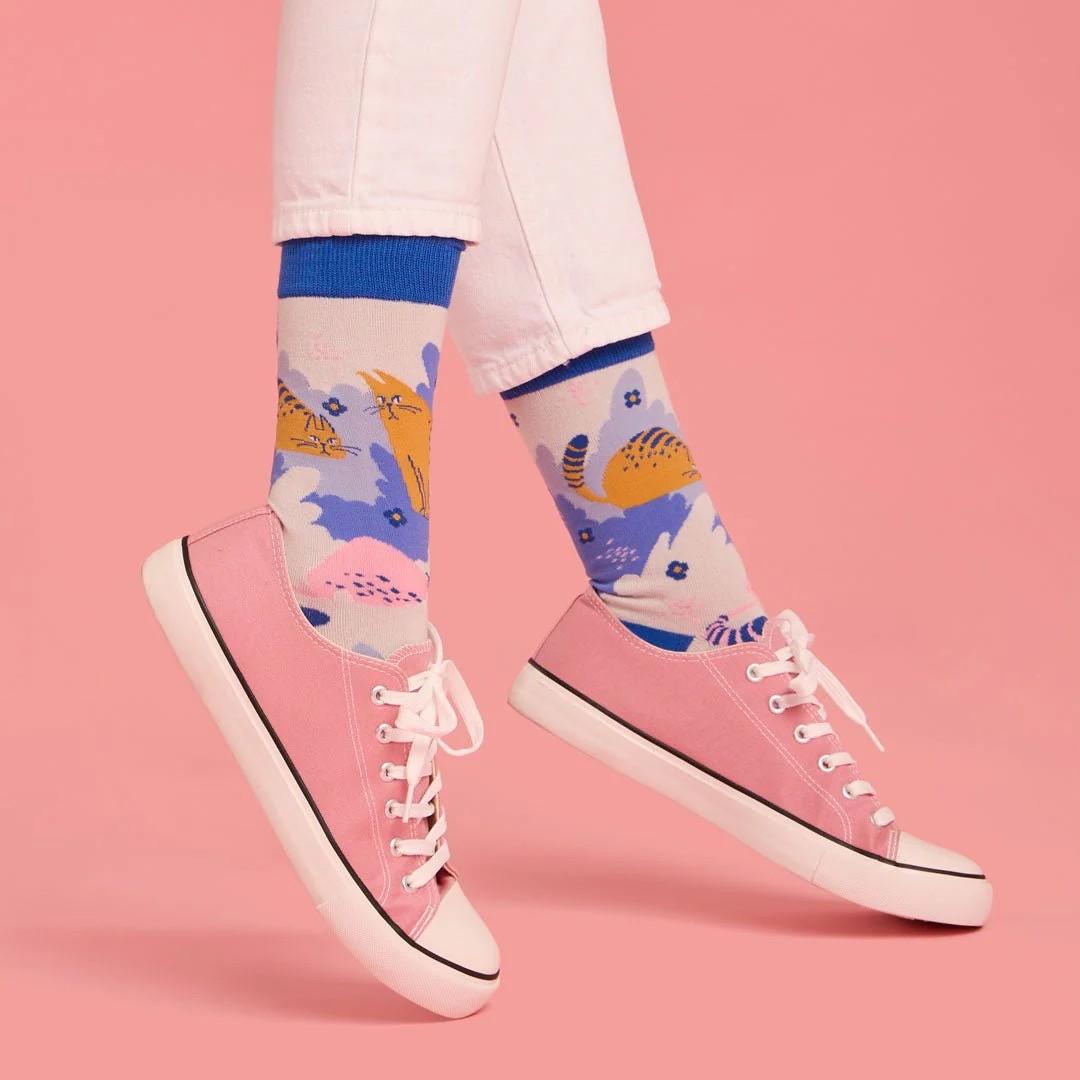 Calcetines divertidos de algodón “sin costuras” GATO | Kylie Crazy
