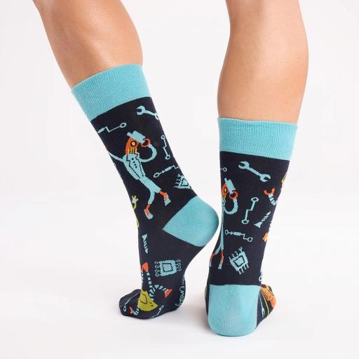 Calcetines divertidos de algodón “sin costuras” ROBOTS | Kylie Crazy [4]